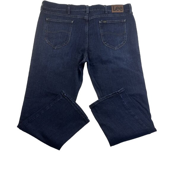 Lee Mens Jeans 42x30 Regular Fit Dark Wash Straight-Leg Southwestern Denim NWT - Picture 9 of 10